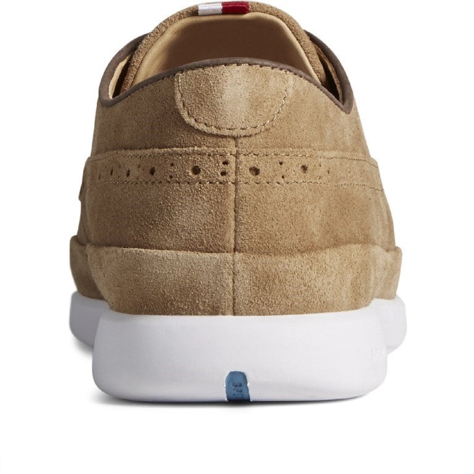 Sperry Male Gold Cabo Plushwave Lace Shoes Tan