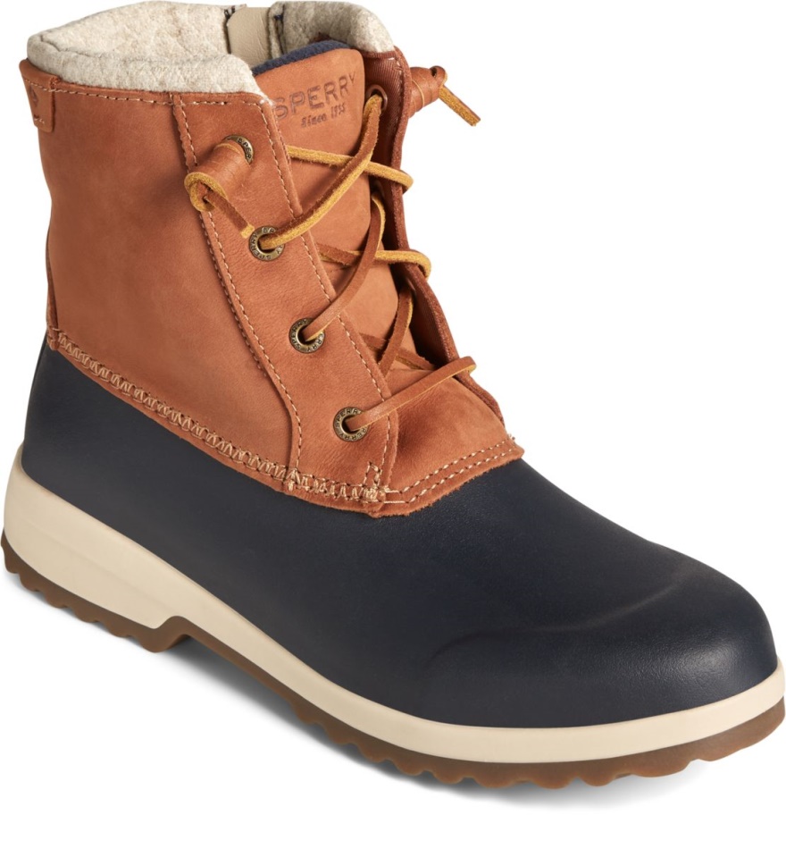 Sperry Maritime Repel Snow Boot Thinsulate Tan Navy