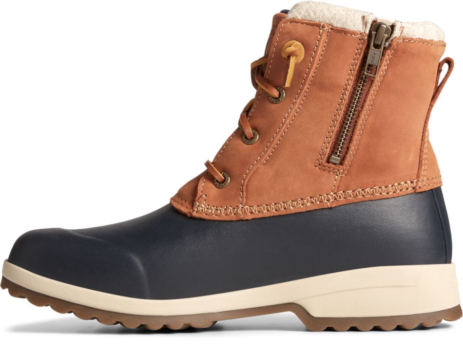 Sperry Maritime Repel Snow Boot Thinsulate Tan Navy