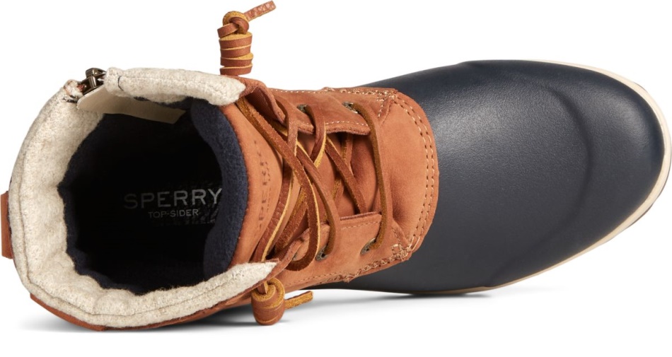 Sperry Maritime Repel Snow Boot Thinsulate Tan Navy