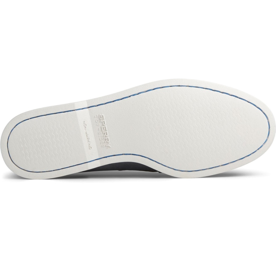 Sperry Men\s Authentic Original PLUSHWAVE Washable Boat Shoe Navy