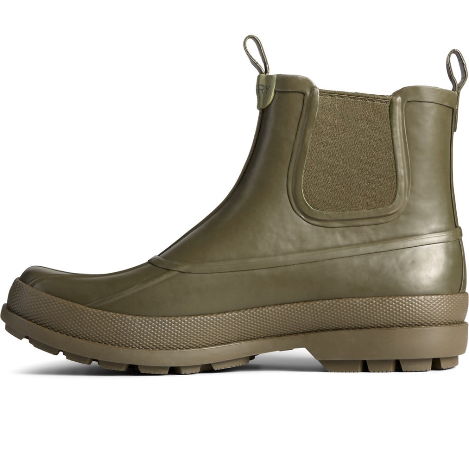 Sperry Men\s Cold Bay Rubber Chelsea Boot Olive