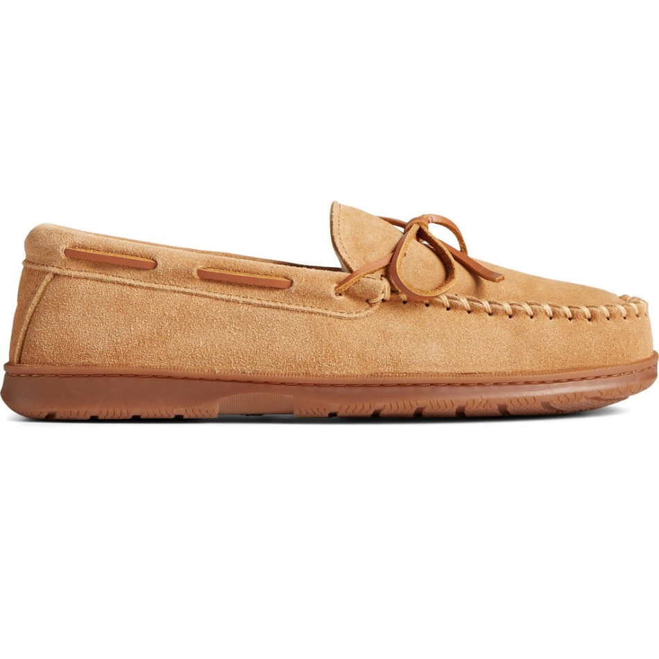 Sperry Mens Doyle Moccasin Slippers Cinnamon