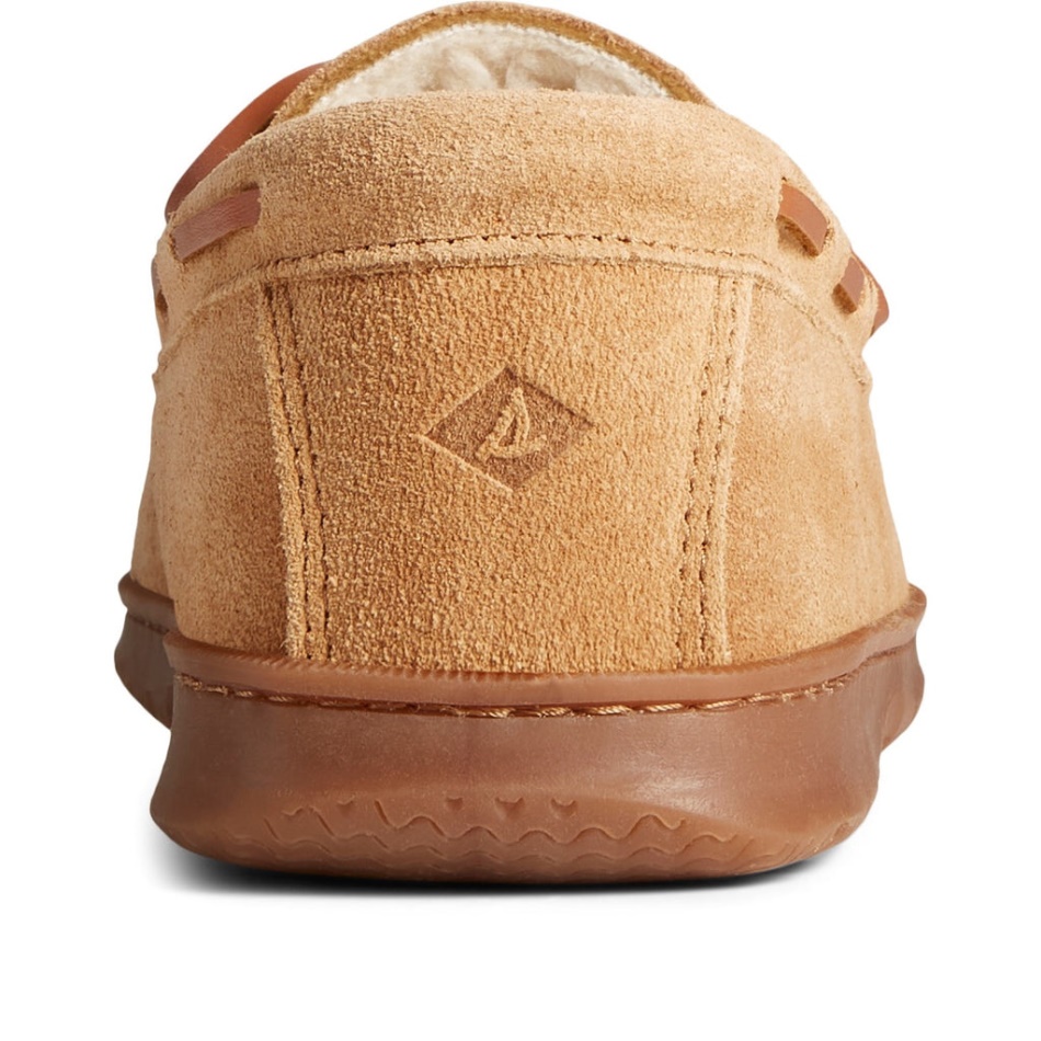 Sperry Men\s Doyle Moccasin Slippers Cinnamon