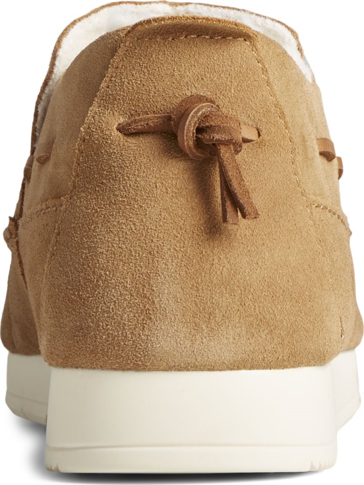 Sperry Moc-Sider Suede Slip On Tan