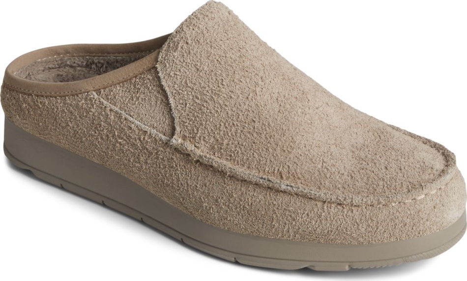 Sperry Moc-Sider Suede Slip On Taupe