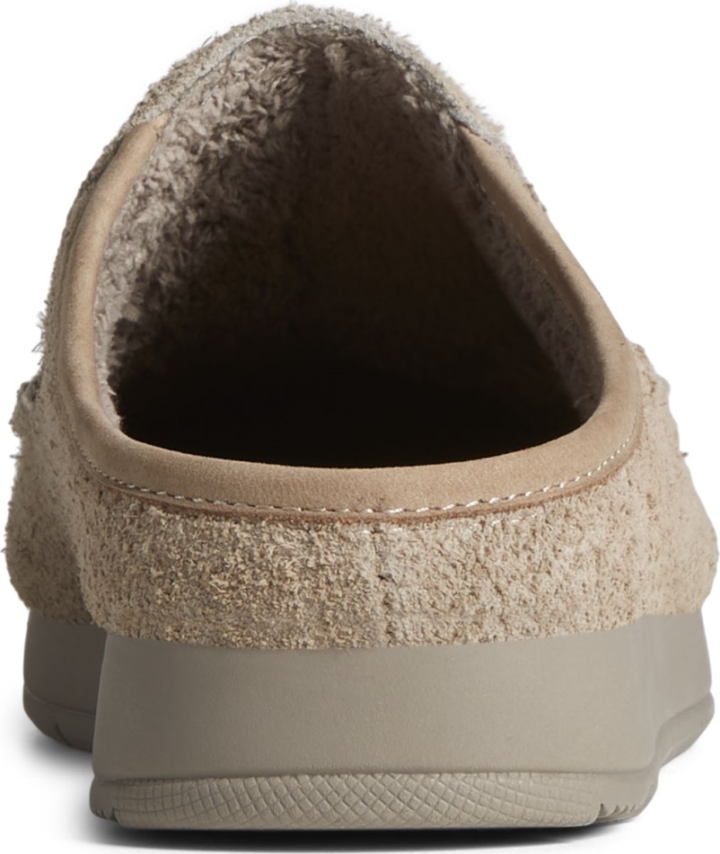 Sperry Moc-Sider Suede Slip On Taupe