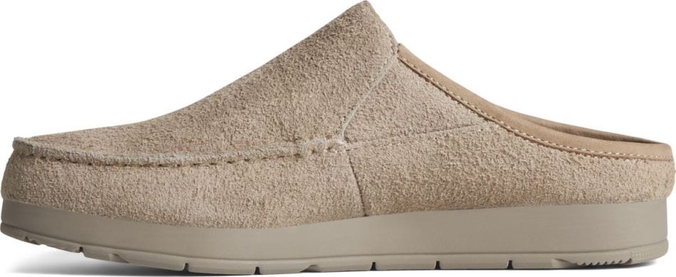 Sperry Moc-Sider Suede Slip On Taupe