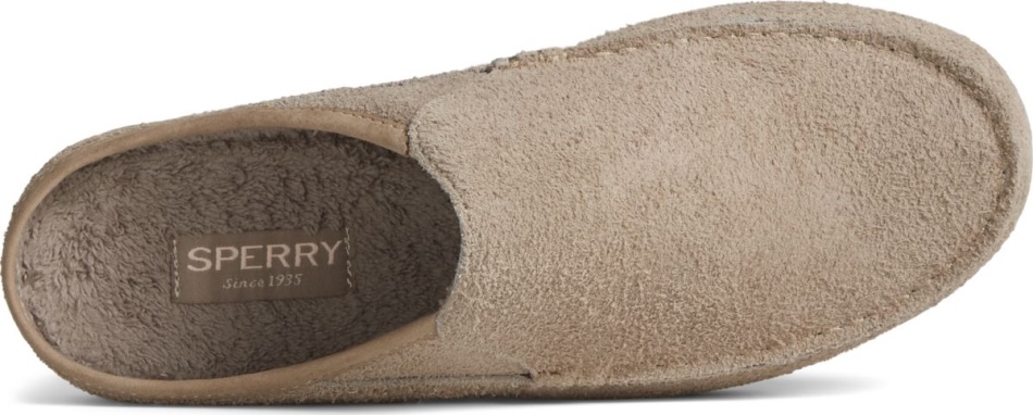 Sperry Moc-Sider Suede Slip On Taupe
