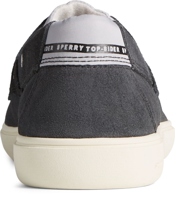 Sperry Outer Banks 2-Eye Suede Boat Shoe Dark Grey