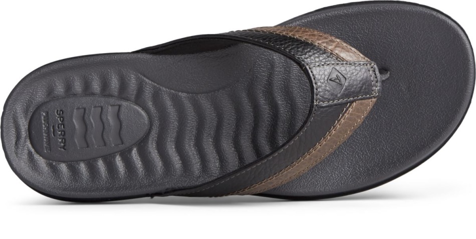 Sperry PLUSHWAVE Dock Flip Flop Black