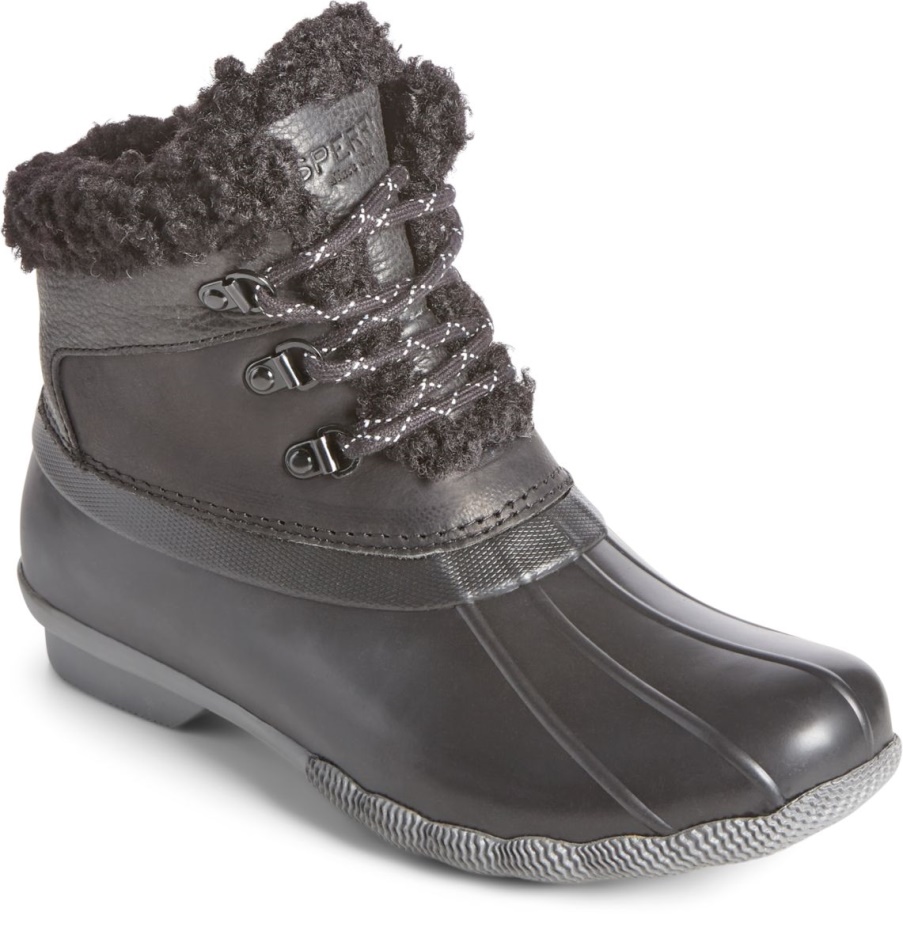 Sperry Saltwater Alpine Leather Duck Boot Black