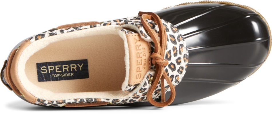 Sperry Saltwater Cheetah 1-Eye Duck Boot Tan