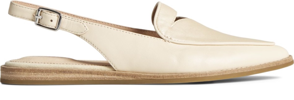 Sperry Saybrook Pearlized Slingback Ivory