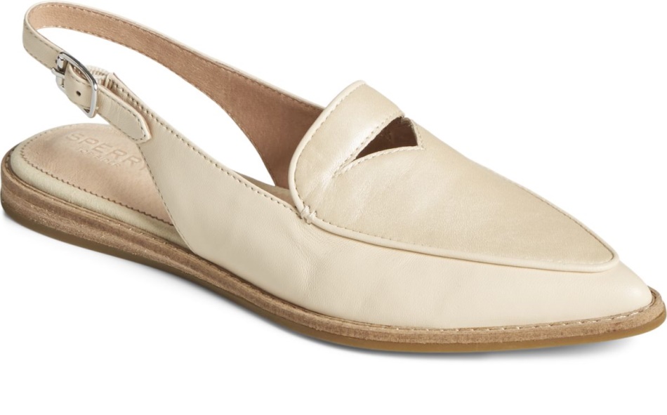 Sperry Saybrook Pearlized Slingback Ivory
