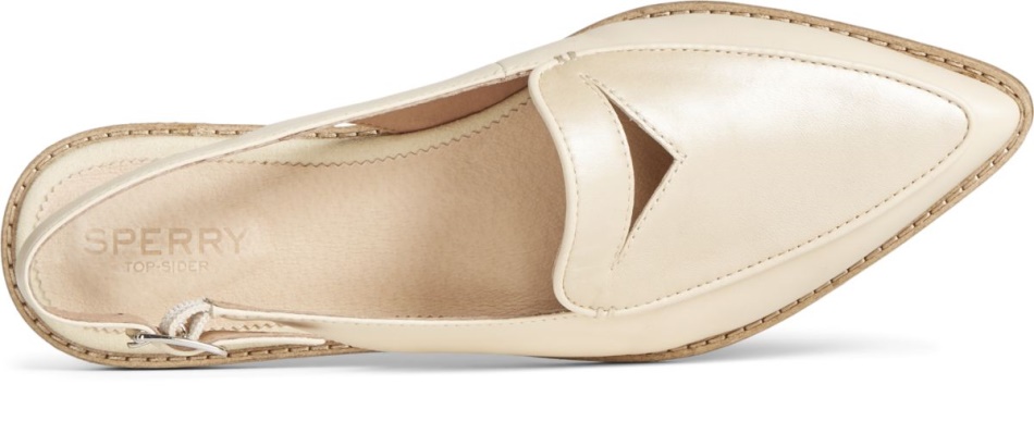 Sperry Saybrook Pearlized Slingback Ivory