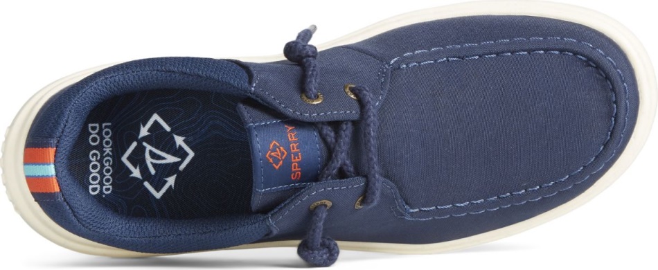 Sperry SeaCycled Captain\s Moc Slip On Navy