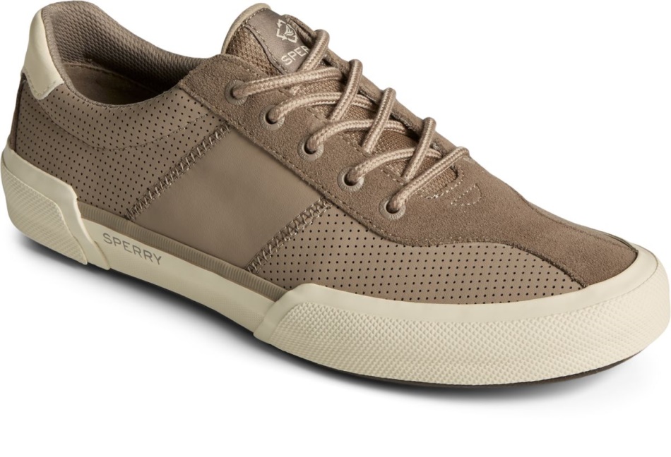 Sperry SeaCycled Soletide 2-Eye Sneaker Taupe