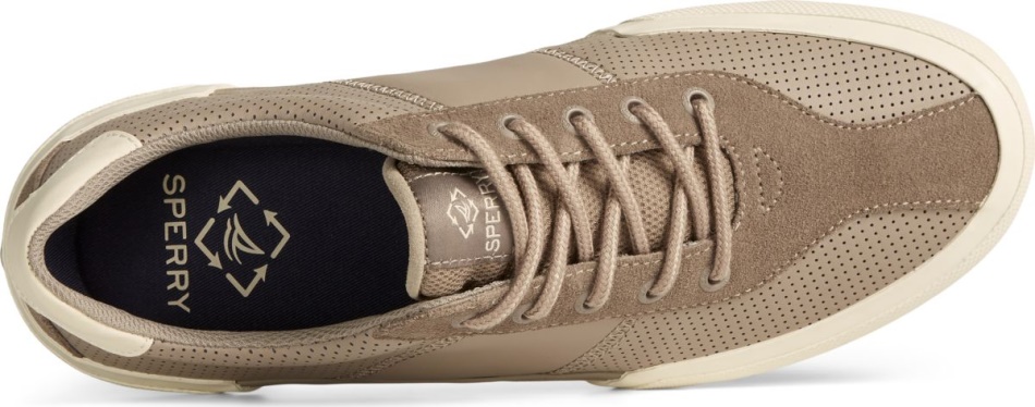 Sperry SeaCycled Soletide 2-Eye Sneaker Taupe