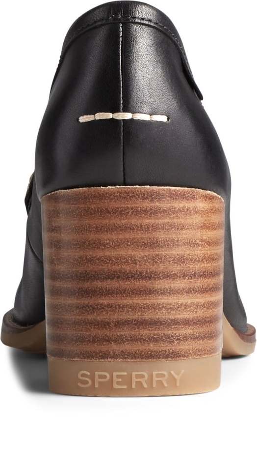 Sperry Seaport Penny Heel Leather Loafer Black