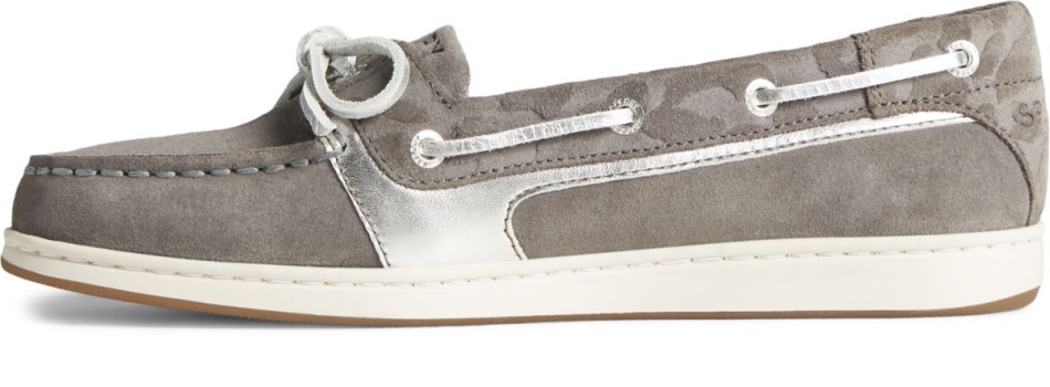 Sperry Starfish Cheetah Boat Shoe Grey