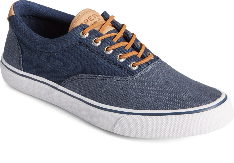 Sperry Striper II CVO Waxy Canvas Sneaker Navy Tonal