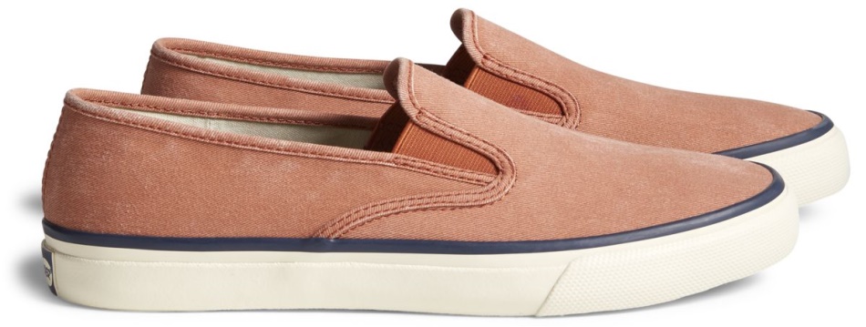 Sperry Unisex Cloud Slip On Deck Sneaker Washed Red