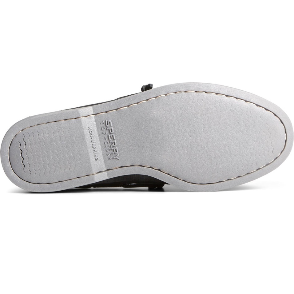 Sperry Women\s Authentic Original 2-Eye PLUSHWAVE Checkmate Black