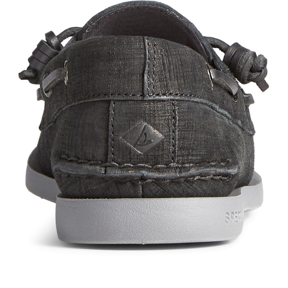 Sperry Women\s Authentic Original 2-Eye PLUSHWAVE Checkmate Black