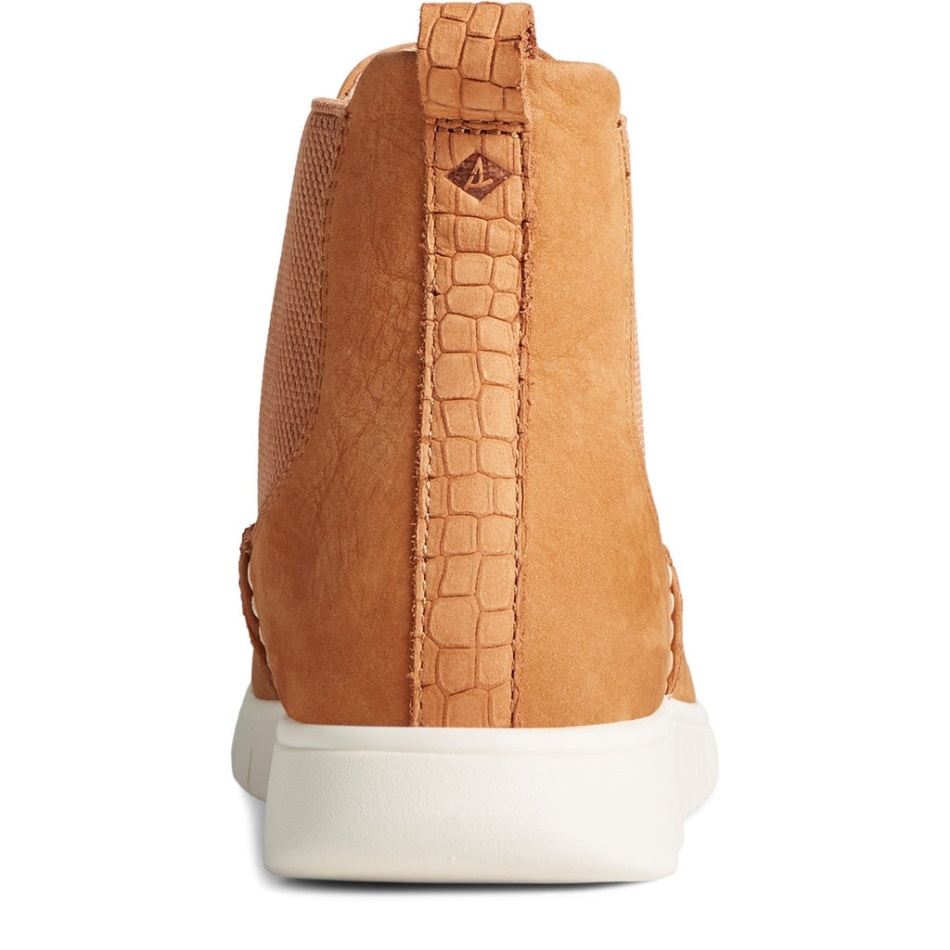 Sperry Women\s Coastal Plushwave Chelsea Ankle Boots Tan