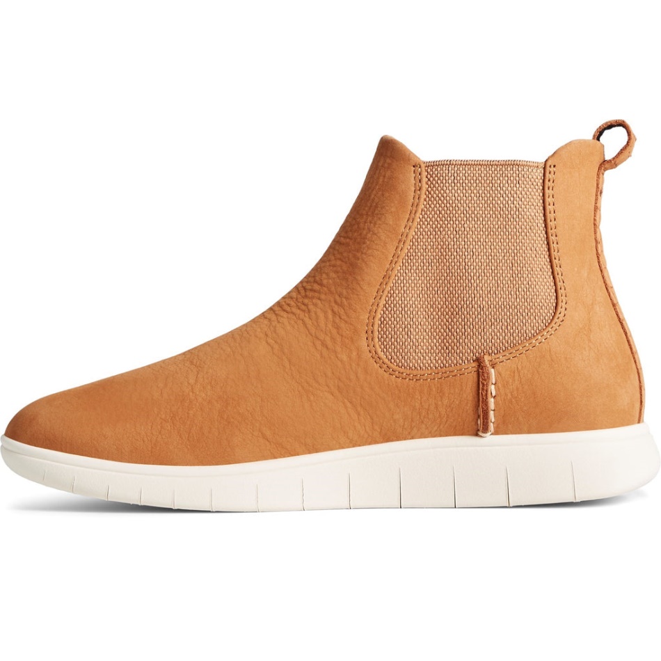 Sperry Women\s Coastal Plushwave Chelsea Ankle Boots Tan