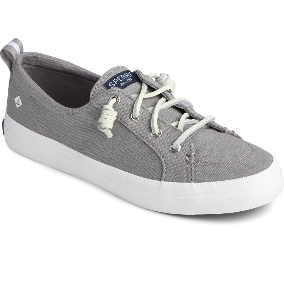 Sperry Women\s Crest Vibe Linen Shoe Grey