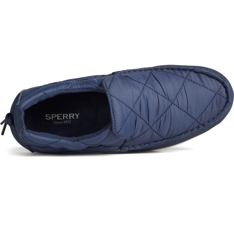 Sperry Women\s Moc-Sider Nylon Slip On Navy