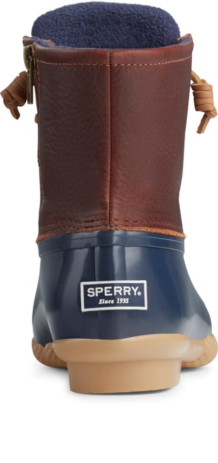 Sperry Women\s Saltwater Duck Weather Boot Tan Navy