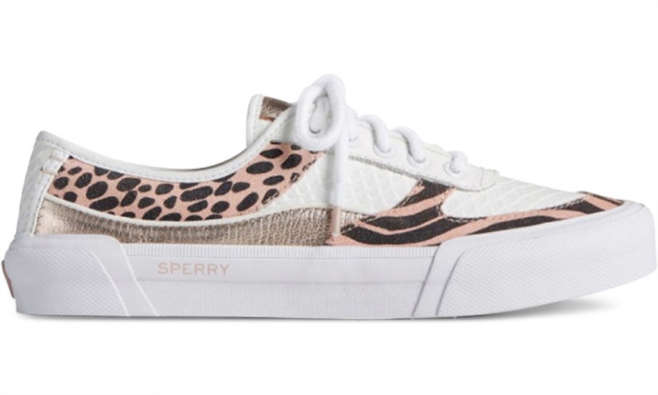 Sperry Women\s Soletide Metallic White