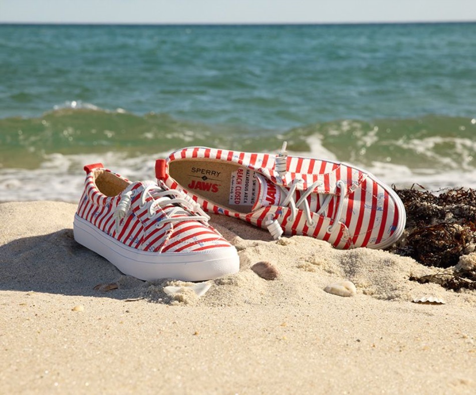 Sperry x JAWS Crest Vibe Stripe Sneaker Red Sperry