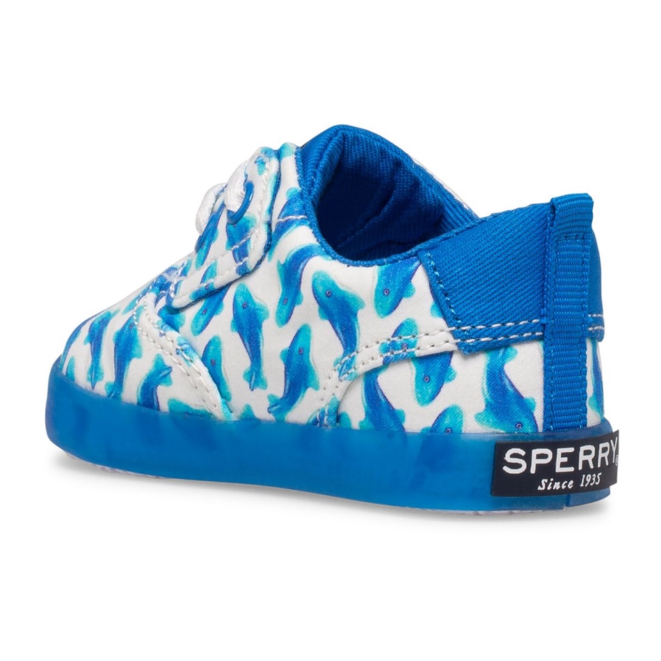 Spinnaker Crib Junior Washable Sneaker White Blue Sperry