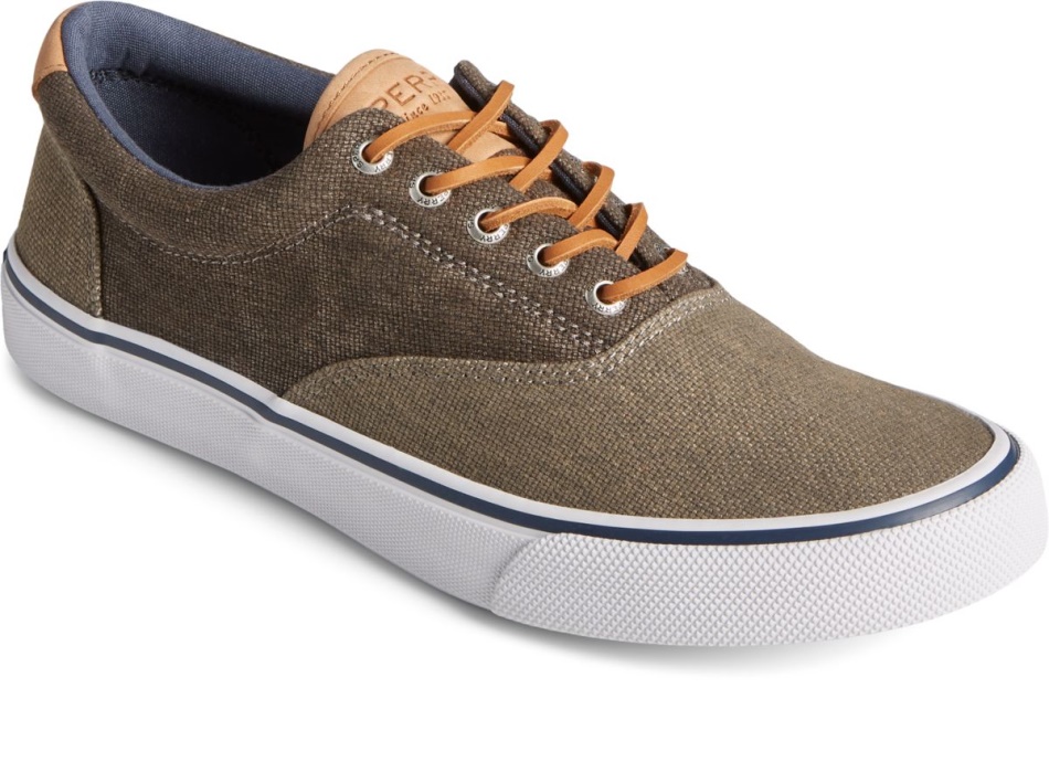 Striper II CVO Waxy Canvas Sneaker Olive Tonal Sperry