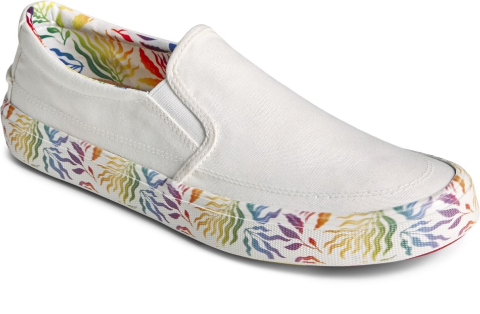 Striper II Twin Gore Pride Slip On Sneaker White Multi Sperry