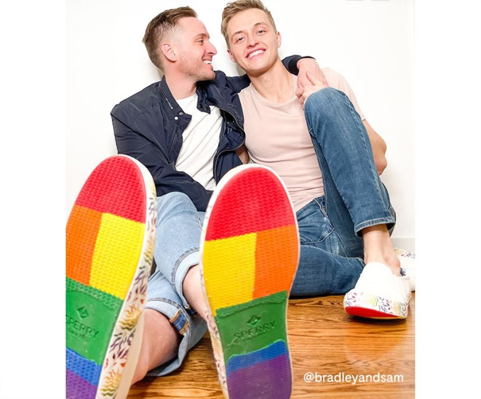 Striper II Twin Gore Pride Slip On Sneaker White Multi Sperry