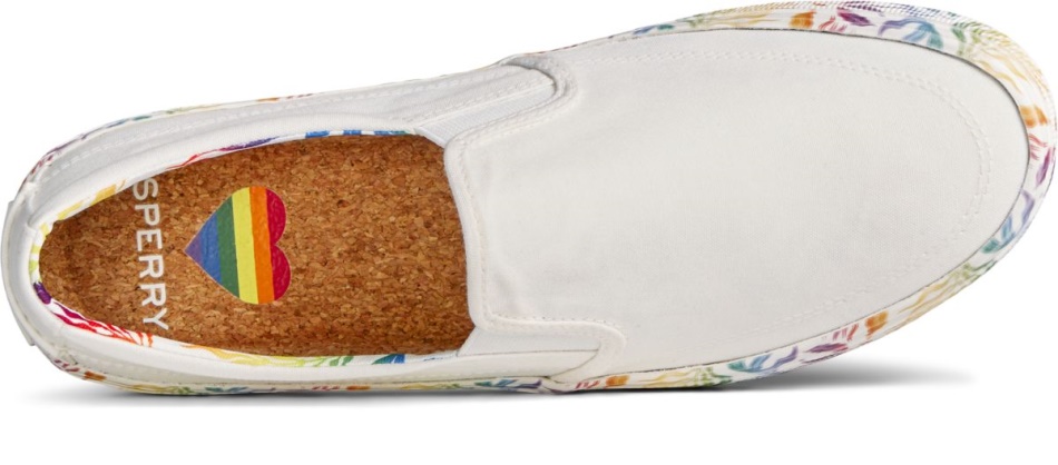 Striper II Twin Gore Pride Slip On Sneaker White Multi Sperry