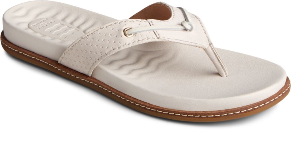 Waveside PLUSHWAVE Flip Flop Ivory Sperry