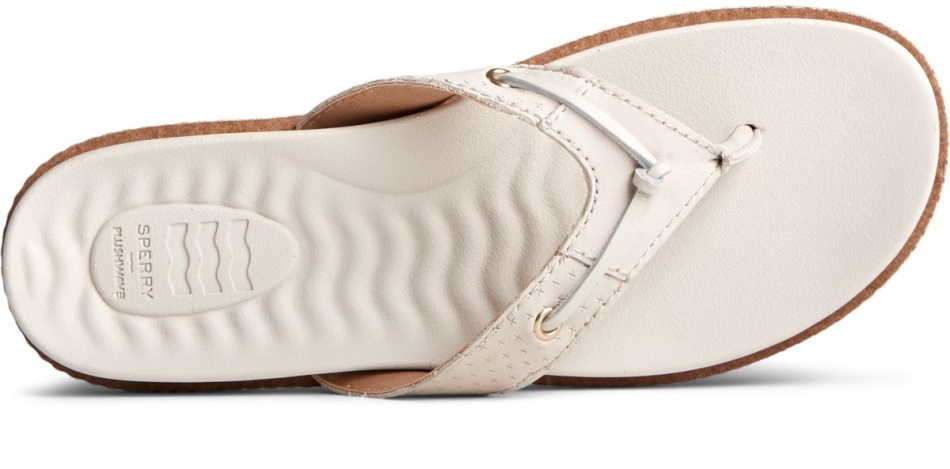 Waveside PLUSHWAVE Flip Flop Ivory Sperry