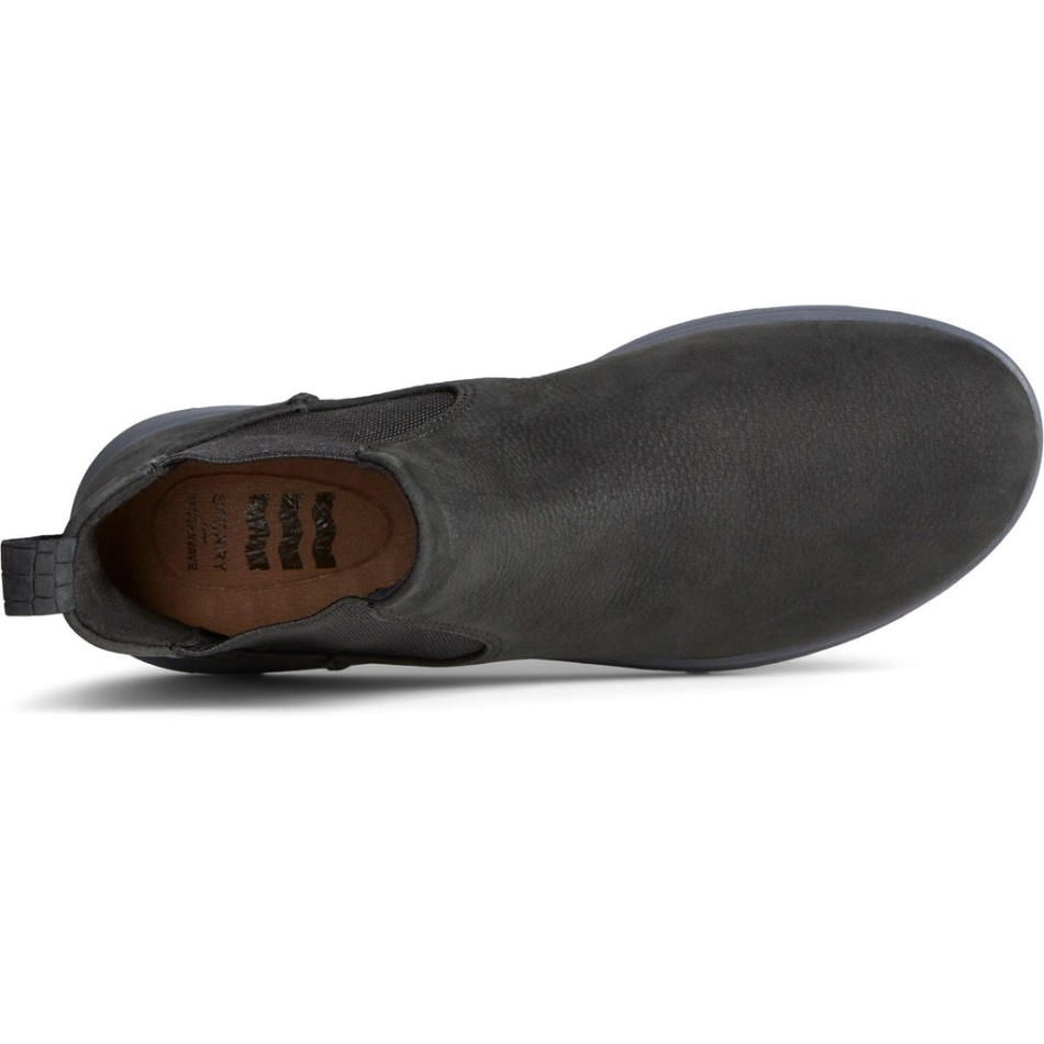 Women\s Coastal Plushwave Chelsea Ankle Boots Black Sperry