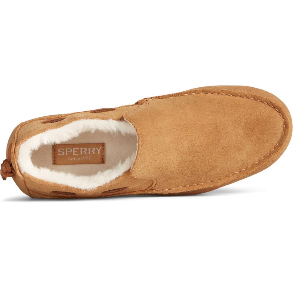 Women\s Moc-Sider Basic Core Slip On Shoe Tan Sperry