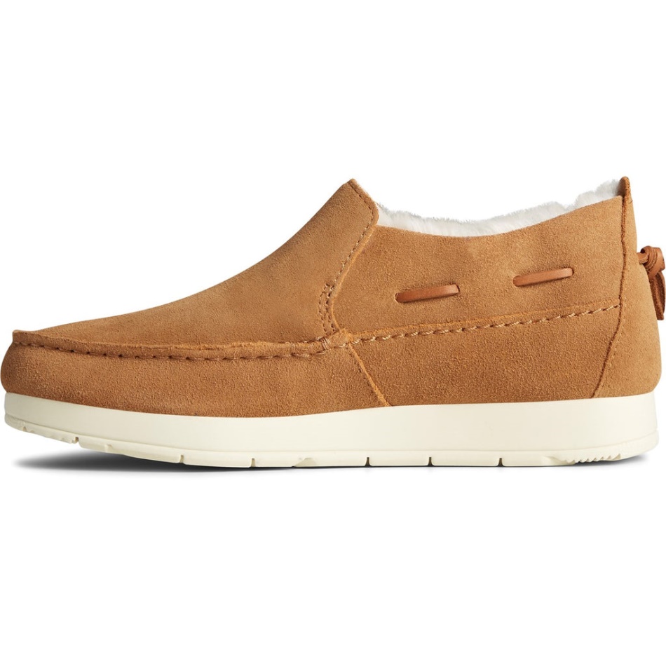 Women\s Moc-Sider Basic Core Slip On Shoe Tan Sperry