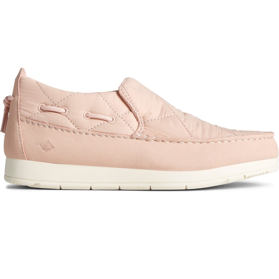 Womens Moc-Sider Nylon Slip On Sperry Blush