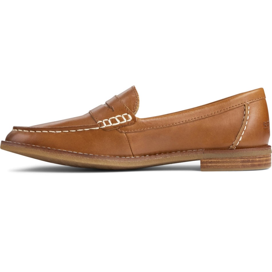 Women\s Seaport Penny Loafer Tan Sperry