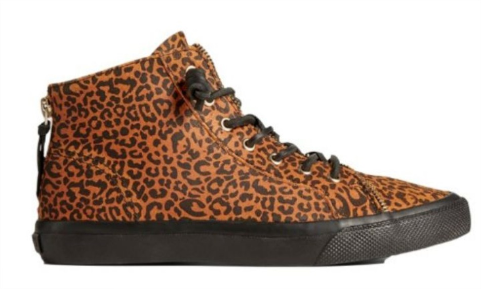 Women\s Sperry X Rebecca Minkoff Leopard High Top Sneaker Brown Sperry