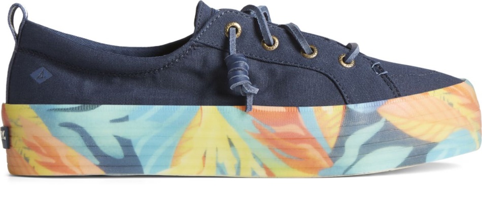 Crest Vibe Coral Floral Platform Sneaker Sperry Navy
